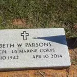 Bertha Nell Warren Parsons marker